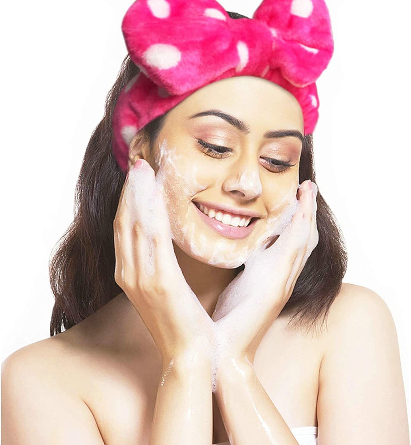 Hair Band Flannel Bow Hair Band Online Influencer Cute Girl Heart Makeup Hair Fixer Bags Apply A Facial Mask Face Washing