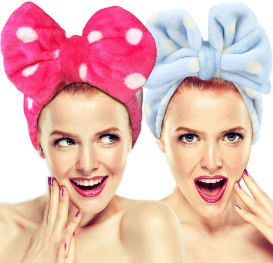 Hair Band Flannel Bow Hair Band Online Influencer Cute Girl Heart Makeup Hair Fixer Bags Apply A Facial Mask Face Washing